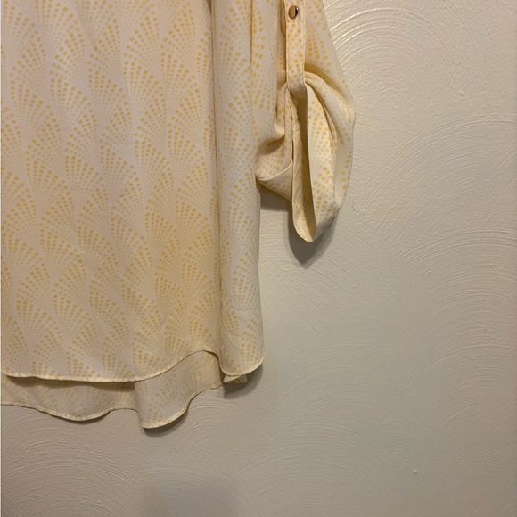 Cato Light Yellow Patterned Blouse - Picture 7 of 8